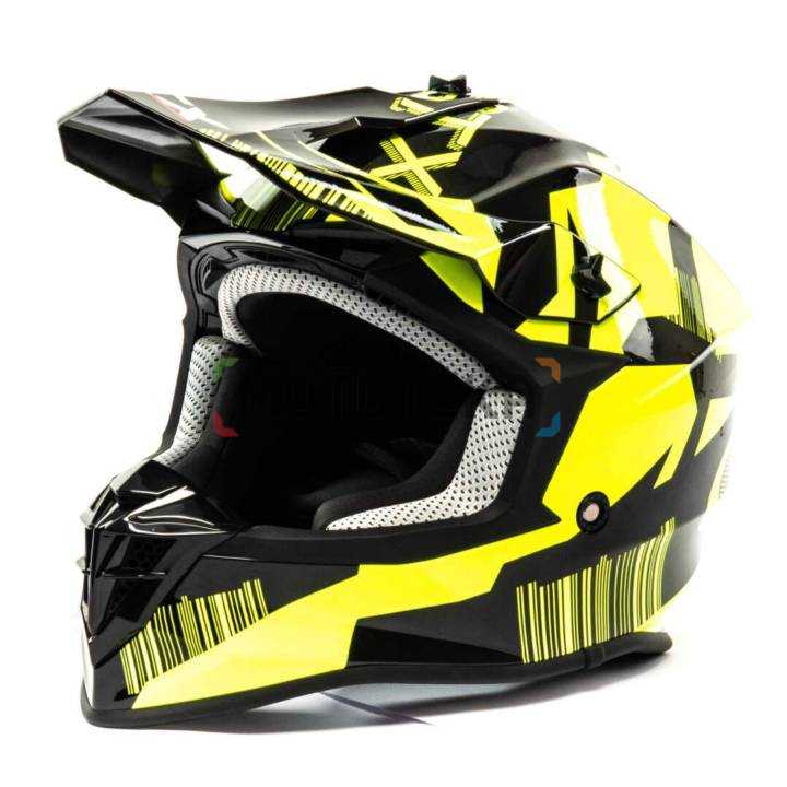 Шлем мото кроссовый GTX 633 (M) #6 BLACK/FLUO YELLOW
