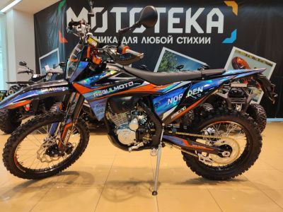 Мотоцикл кроссовый / эндуро Regulmoto (Регулмото) Norden чёрный/синий с ПТС