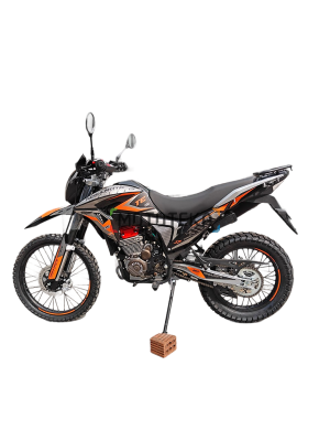 Мотоцикл кроссовый / эндуро Regulmoto (Регулмото) TE 4 valve oil чёрный/оранжевый с ПТС