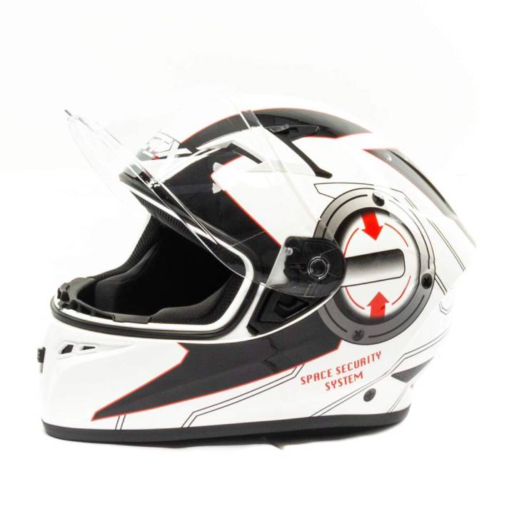 Шлем мото интеграл GTX 578 (XL) #4 WHITE/BLACK/RED
