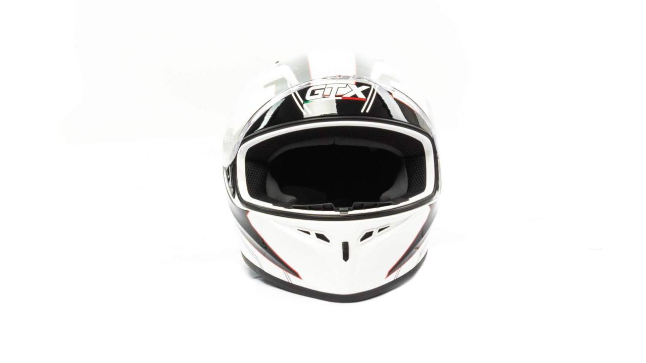 Шлем мото интеграл GTX 578 (M) #4 WHITE/BLACK/RED