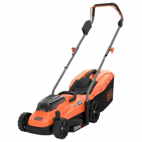 Газонокосилка аккумуляторная BLACK+DECKER (Блек + Декер) BCMW3318N, 2х18 Вольт, с 2-мя аккумуляторами и ЗУ