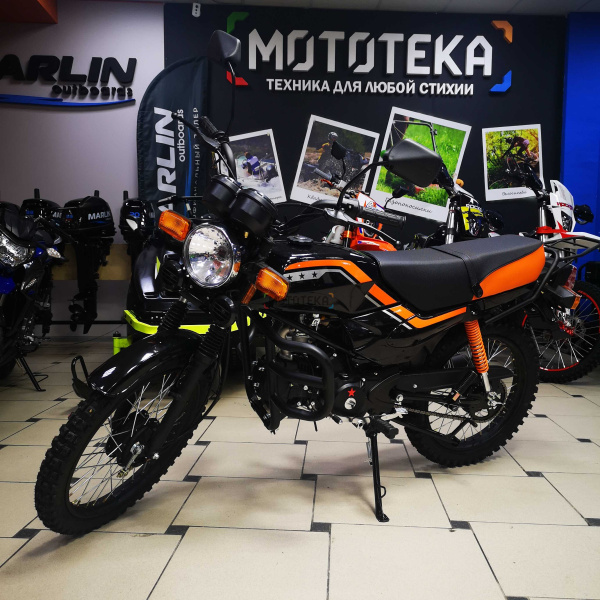 Мопед Мотомир TRICKLER 2 50 (110) чёрный/оранжевый | Мототека