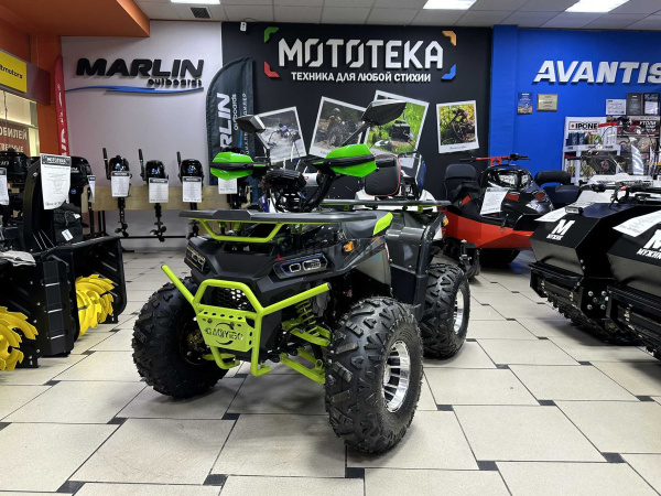Квадроцикл детский ATV BULLY 125 LD premium серый/зелёный (машинокомплект) | Мототека