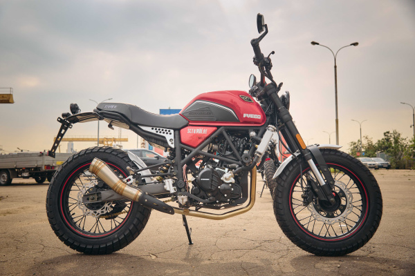 Мотоцикл дорожный FUEGO (Фуэго) Scrambler 3.0 красный с ПТС | Мототека